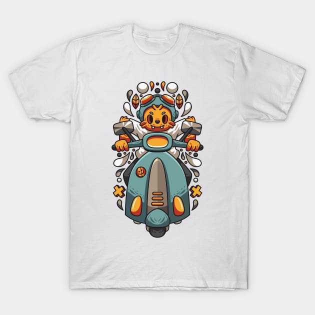 Riding Scooter T-Shirt by yellowline